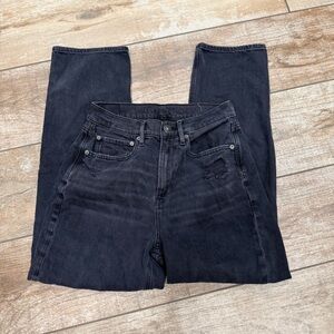 American Eagle Outfitters | Black Distressed Highest Rise 90s Boyfriend Jeans
